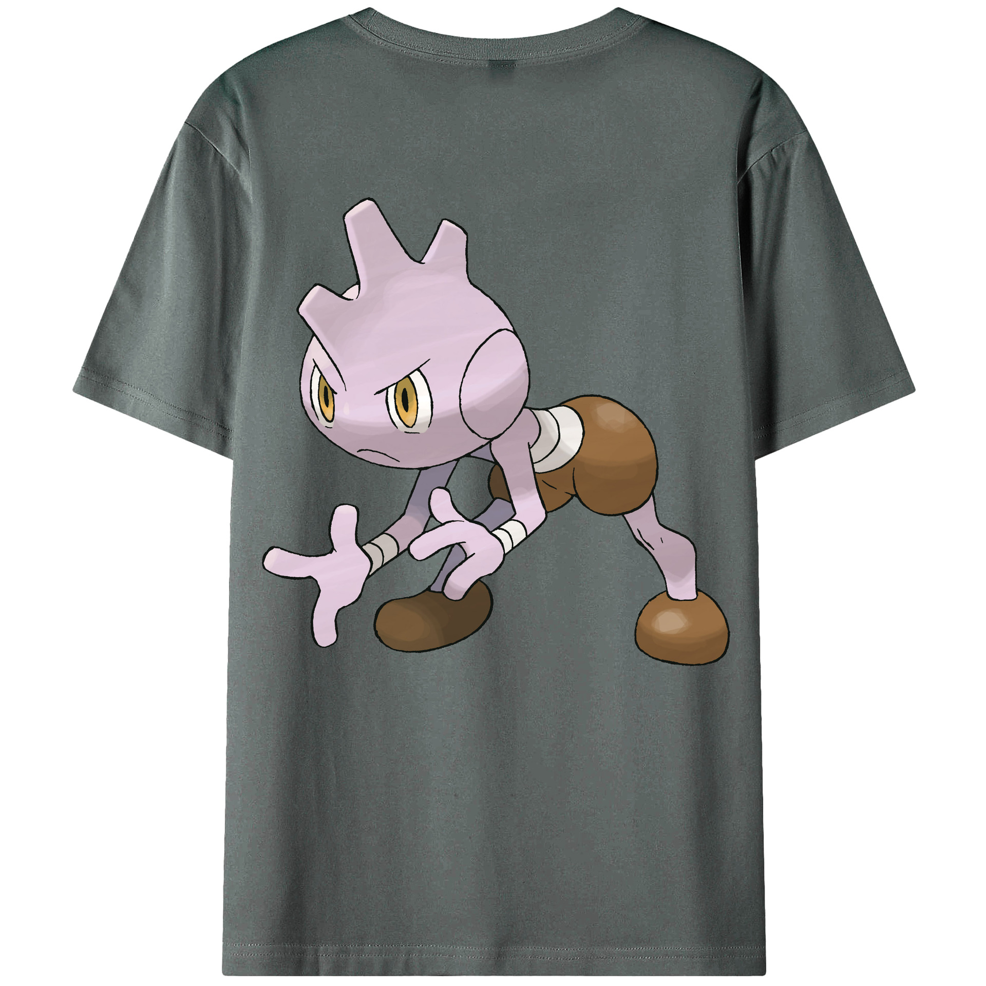 （画像用） ポケットモンスター Pokémon 綿100％ メンズ半袖Tシャツ（バックプリント） 通気性